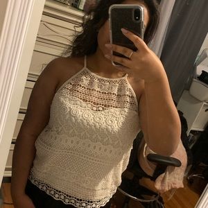 Sleeveless White Top ❤️